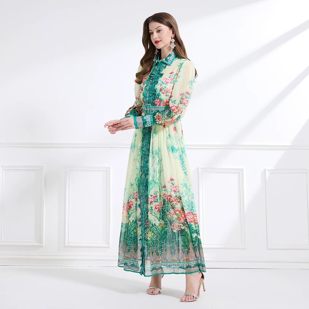 Never too jolly print dress ED193 images